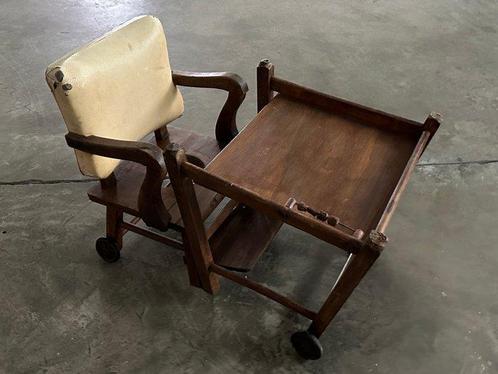 Kinderstoel - Hout, Plastic - ANTIEKE HOOGSTOEL, Antiek en Kunst, Antiek | Overige Antiek