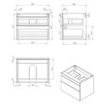 Badkamermeubel Best Design Beauty 2 Laden Greeploos 60 cm, Huis en Inrichting, Ophalen of Verzenden, Nieuw