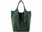 Lederen Suede dames schouder tas - extra binnen tasje -, Nieuw