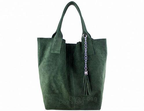 Lederen Suede dames schouder tas - extra binnen tasje -, Sieraden, Tassen en Uiterlijk, Tassen | Schoudertassen