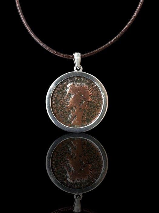 Oud-Romeins, Keizerrijk Brons Keizer Claudius munt in, Sieraden, Tassen en Uiterlijk, Antieke sieraden
