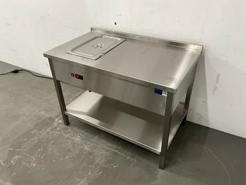 RVS Werktafel met Bain-Marie - Deltahoreca beschikbaar voor biedingen