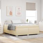 vidaXL Bedframe Crème 180 x 200 cm Stof, Huis en Inrichting, Slaapkamer | Bedden, Verzenden, Nieuw, Crème, Stof