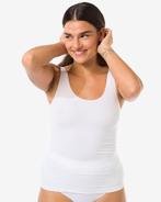 HEMA Dameshemd naadloos micro wit 3=35% / 2=25%, Kleding | Dames, Verzenden, Wit