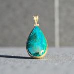 chrysocolla Hanger - Hoogte: 3.5 cm - Breedte: 2 cm- 11 g -