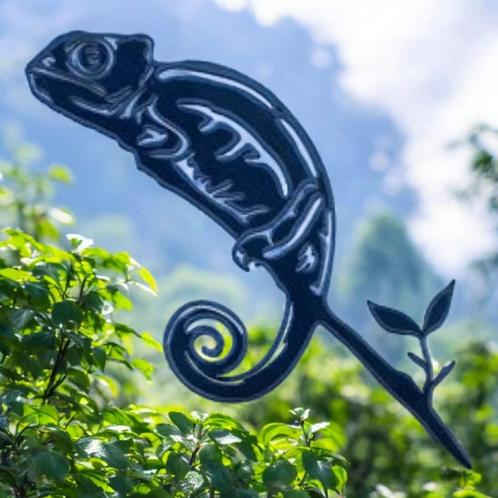 Tuindecoratie van een kameleon | 33.9 cm x 17.0 cm, Tuin en Terras, Tuinwanddecoratie, Verzenden