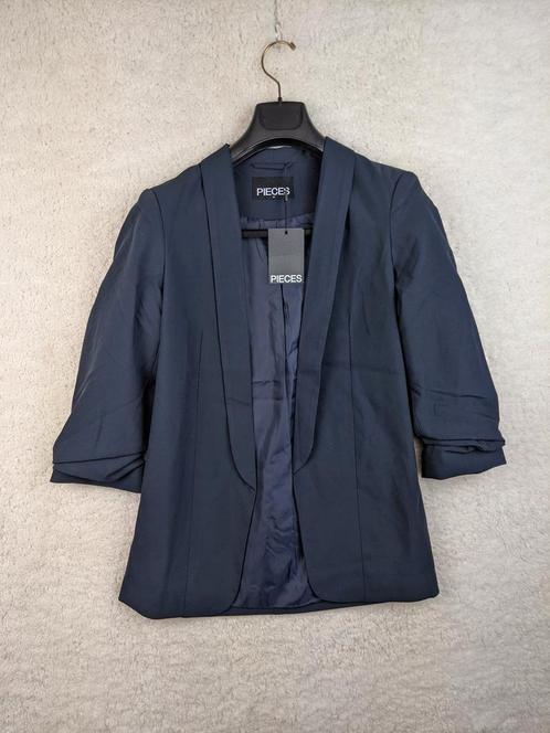 Pieces navy blue blazer, Kleding | Dames, Jassen | Winter, Nieuw, Verzenden