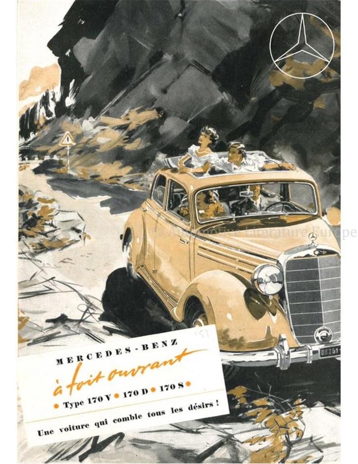 1951 MERCEDES BENZ TYPE 170 BROCHURE FRANS, Boeken, Auto's | Folders en Tijdschriften