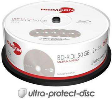 Primeon BD-R DL 50 GB 8x Speed Cakebox 25 Stuks beschikbaar voor biedingen