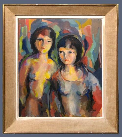 Charles Richard (1948) - Les Deux Amies, Antiek en Kunst, Kunst | Schilderijen | Klassiek