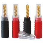 Dynavox Banaanstekker - 4 stuks - Rood/Zwart, Verzenden, Nieuw