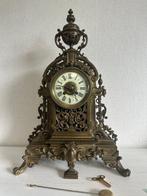 Pendule Victoriaans Brons, Glas - 1850-1900, Antiek en Kunst, Antiek | Klokken