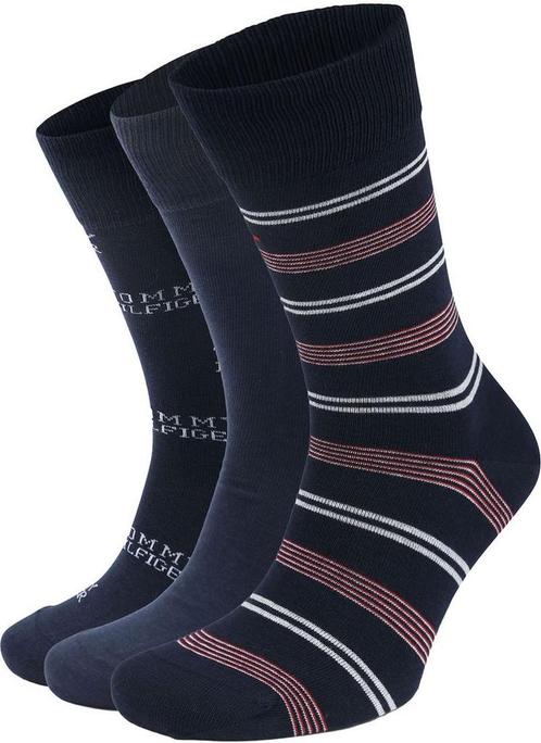 Tommy Hilfiger Giftbox 3-Pack Navy maat 39-42 Heren, Kleding | Heren, Sokken en Kousen, Blauw, Nieuw, Verzenden