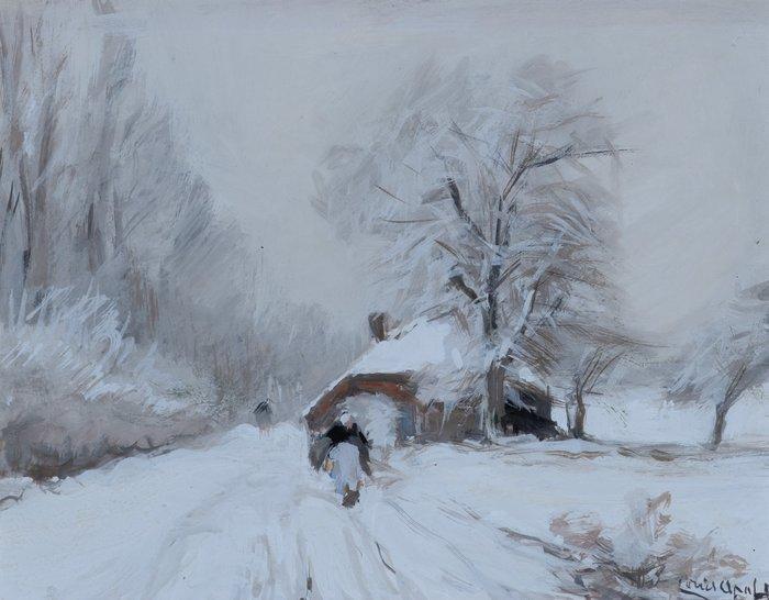Louis Apol (1850-1936) - Winter in Holland (NO RESERVE), Antiek en Kunst, Kunst | Schilderijen | Klassiek