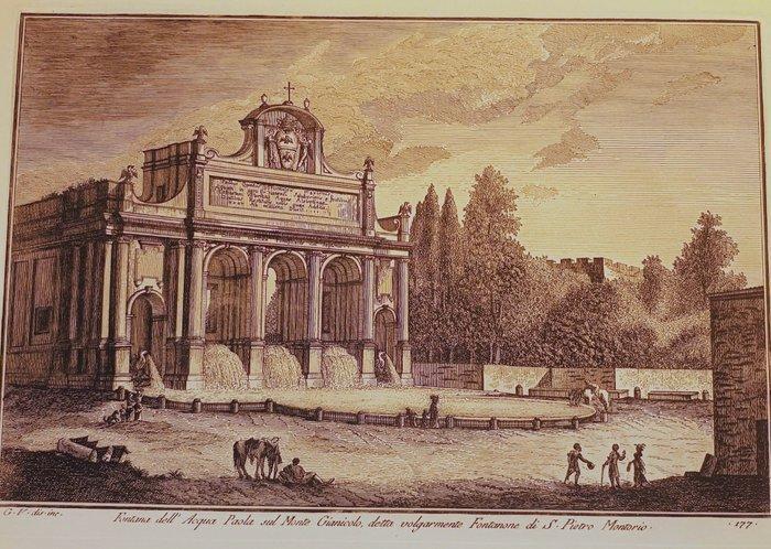Giuseppe Vasi (1710-1782), after - Fontana dell Acqua Paola, Antiek en Kunst, Antiek | Overige Antiek