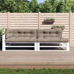 vidaXL Palletkussens 5 st stof taupe, Huis en Inrichting, Verzenden, Nieuw