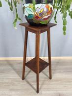 Art Deco eikenhouten plantentafel met onderblad -, Antiek en Kunst