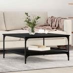 vidaXL Salontafel Zwart eiken 80 x 80 x 40 cm Bewerkt hout, Verzenden, Vierkant, Nieuw, 50 tot 100 cm
