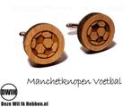 LaserWood manchetknopen Voetbal, Sieraden, Tassen en Uiterlijk, Manchetknopen, Verzenden, Nieuw