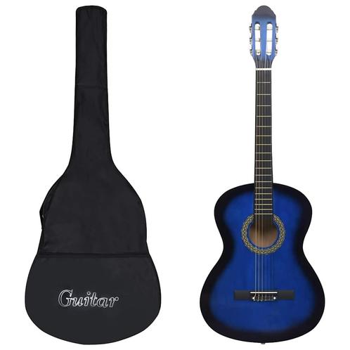 vidaXL 12-delige Gitaarset klassiek beginner 4/4 39 blauw, Muziek en Instrumenten, Snaarinstrumenten | Gitaren | Akoestisch, Nieuw
