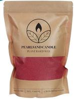 Burning candle kaarsenzand & pearl sand 400g bordeaux incl 4, Ophalen of Verzenden, Nieuw