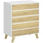 Dressoir, Dressoir, 6 Lades, Minimalistisch Design, Wit+hout