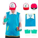 Pokemon Ash Ketchum Trainer Kostuum Jas Bal Pet handschoen, Verzenden, Nieuw