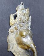 Masker van Heer Ganesha - Olifantengod - Brons - India - 20e, Antiek en Kunst