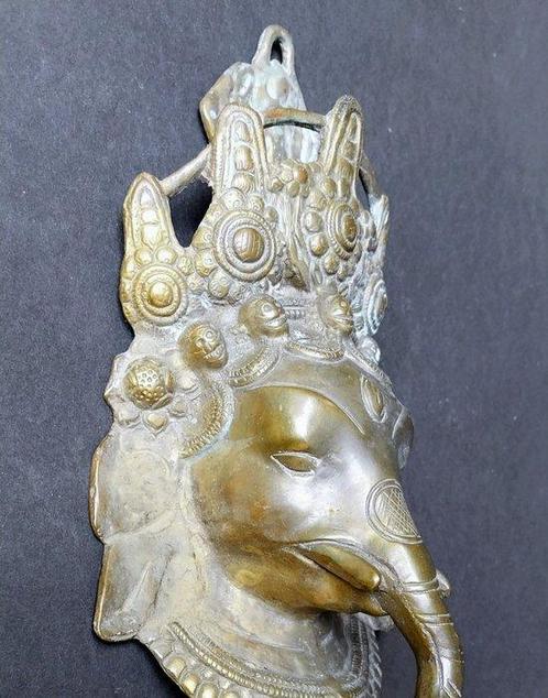 Masker van Heer Ganesha - Olifantengod - Brons - India - 20e, Antiek en Kunst, Kunst | Niet-Westerse kunst