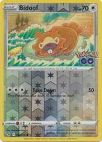 Bidoof 059/078 Reverse Holo Pokémon Go, Ophalen of Verzenden, Nieuw, Losse kaart, Foil