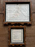 Twee oude zingen glorie. (2) - Antiek - Hout, Papier -, Antiek en Kunst