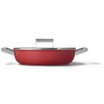 SMEG Sauteerpan Rood - 28cm, Huis en Inrichting, Keuken | Potten en Pannen, Verzenden, Nieuw