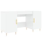 Bureau Wit - Compact 140cm - Tweedekansje - Studeren! OP=OP, Huis en Inrichting, Ophalen of Verzenden, Nieuw, Bureau