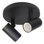 Opbouwspot Piccolo Zwart Metaal Rond GU10 2-voudig  15cm, Ophalen of Verzenden, Nieuw