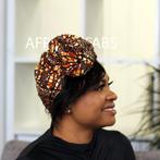 Afrikaanse hoofddoek / headwrap - Bruin / bronze branches, Kleding | Dames, Ophalen of Verzenden, Nieuw