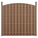 HKC schutting met palen gebogen design - bruin, Verzenden, Nieuw