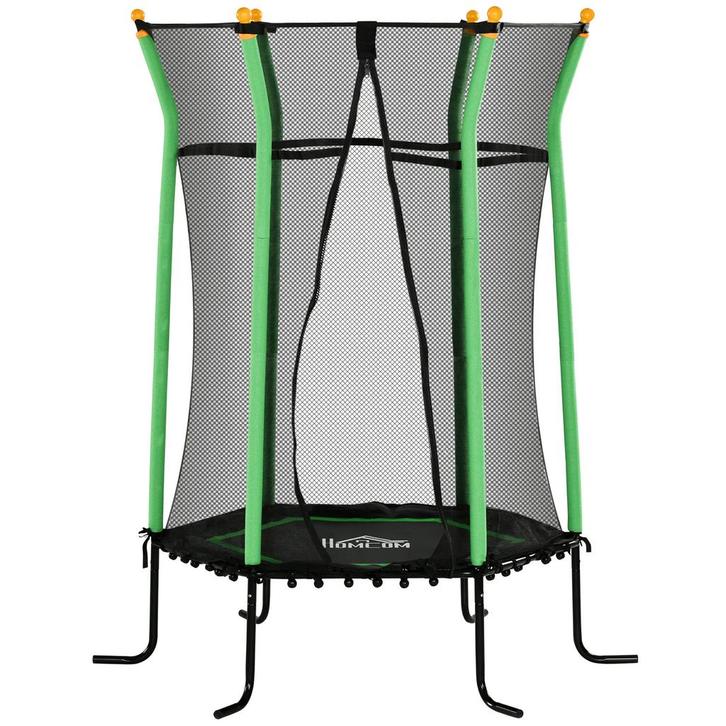 TRUUSK Kindertrampoline Ø163,5 cm - Met Veiligheidsnet - Ran, Tuin en Terras, Tuinstoelen, Nieuw, Verzenden