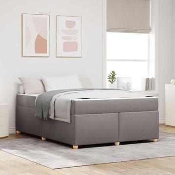 vidaXL Bedframe met matras met matras Taupe 140 x 200 cm beschikbaar voor biedingen