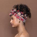 Afrikaanse Beige / bruin Paisley / hoofddoek - headwrap, Kleding | Dames, Hoeden en Petten, Ophalen of Verzenden, Nieuw