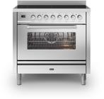Ilve PI096WE3/SS inductie fornuis rvs - 90 cm. breed, Verzenden, 60 cm of meer, Nieuw, Energieklasse A of zuiniger