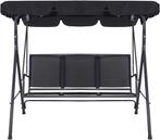 Duurzame grijze schommelbank - 3-zits met waterdicht zonn..., Ophalen of Verzenden, Nieuw