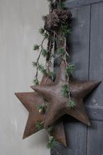Metalen roestige ster aan touw 27 cm, Ophalen of Verzenden, Nieuw