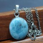 Larimar ovale vorm Hanger met bijpassende ketting