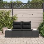 vidaXL Tuinbank 2-zits met opbergruimte en kussens poly, Verzenden, Nieuw, Rotan