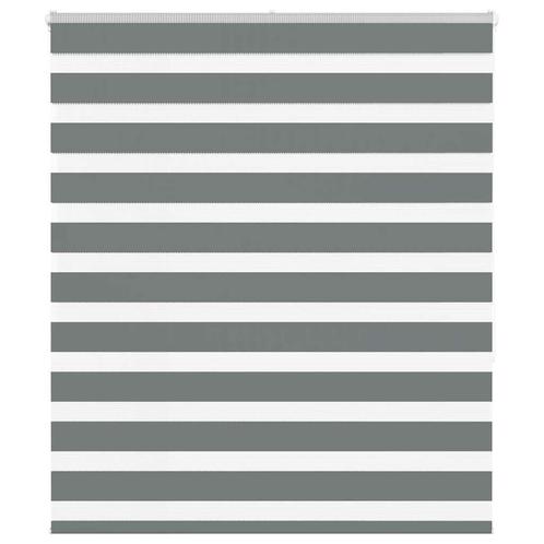 vidaXL Zebra rolgordijn 135x150 cm stofbreedte 130,9 cm, Huis en Inrichting, Stoffering | Gordijnen en Lamellen, Grijs, Nieuw