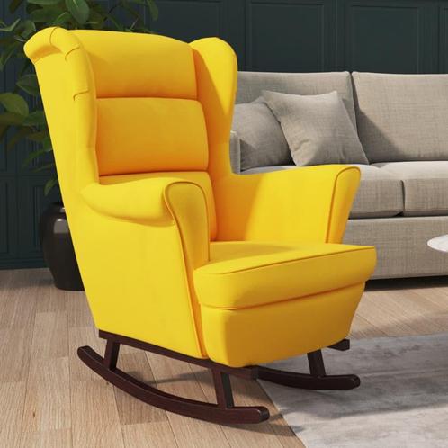 vidaXL Schommelstoel met massief rubberwood poten fluweel, Kinderen en Baby's, Speelgoed | Buiten | Speeltoestellen, Nieuw, Verzenden