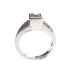 Witgouden damesring met kunziet, Sieraden, Tassen en Uiterlijk, Ringen, 18 tot 19, Gebruikt, Overige kleuren, Ophalen of Verzenden