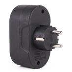 Benson Stekker Duo Verloop - Randaarde - Horizontaal - Zw..., Doe-het-zelf en Verbouw, Elektra en Kabels, Ophalen of Verzenden