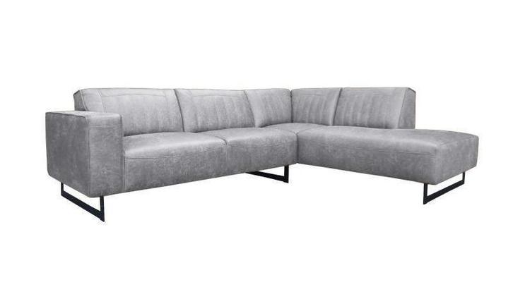 Hoekbank Scherpenisse - hoekbanken - Zilver, Huis en Inrichting, Banken | Sofa's en Chaises Longues, Nieuw, Stof