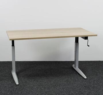 Zwartwoud Zettoe Slingerbureau 140 x 80 cm Nieuw Midden Eike beschikbaar voor biedingen